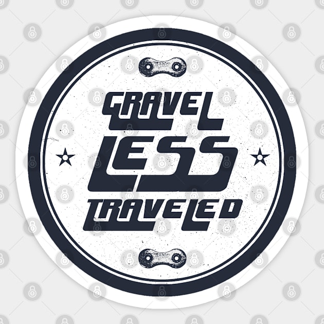 Gravel Less Traveled Sticker by esskay1000